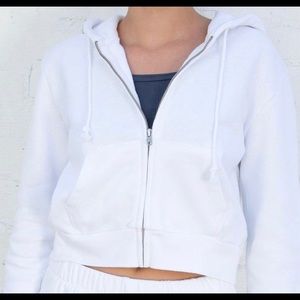Brandy Melville white crystal hoodie